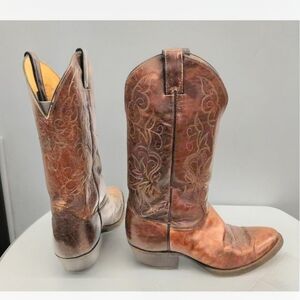 Vintage Justin's 8.5EE Men's / 11W Women's Cowboy Western Leather Boots